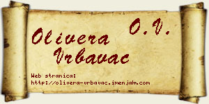 Olivera Vrbavac vizit kartica